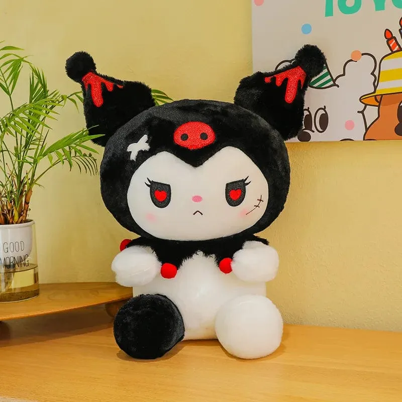 25/50cm Sanrio Dark Devil Kuromi Puppe Plüschtier Süßes Mädchen Stoffpuppe Großes Plüschkissen Kindergeburtstagsgeschenk