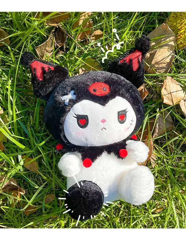 25/50cm Sanrio Dark Devil Kuromi Puppe Plüschtier Süßes Mädchen Stoffpuppe Großes Plüschkissen Kindergeburtstagsgeschenk