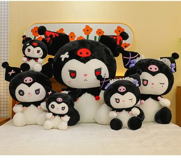 25/50cm Sanrio Dark Devil Kuromi Puppe Plüschtier Süßes Mädchen Stoffpuppe Großes Plüschkissen Kindergeburtstagsgeschenk