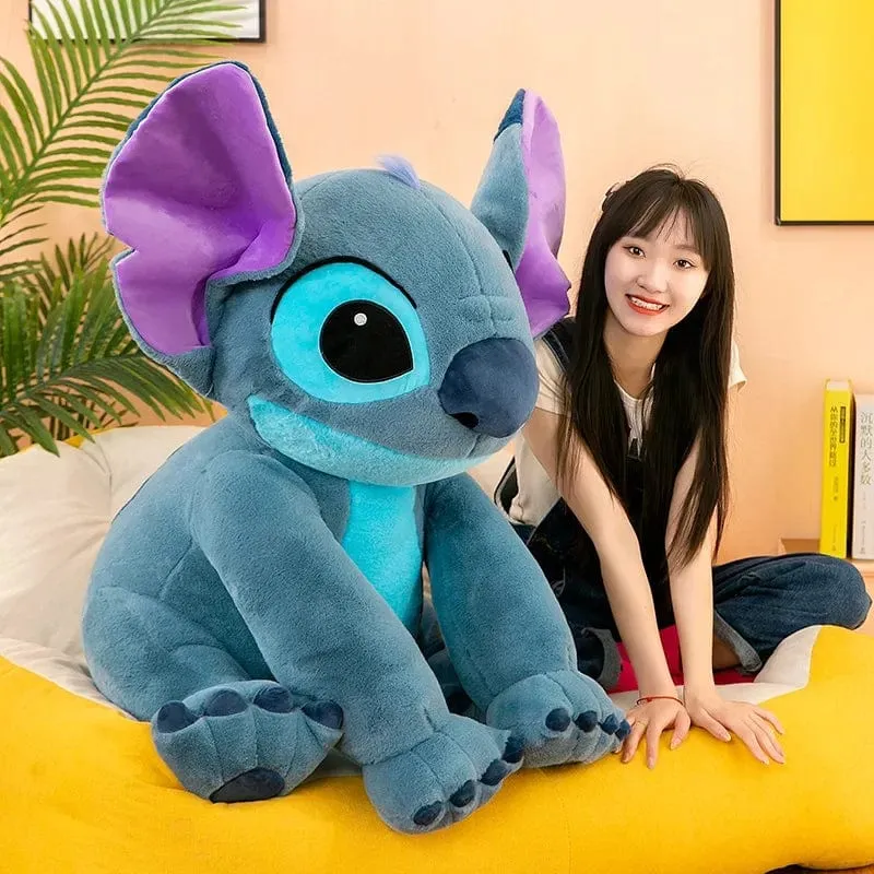 Disney Stitch Plüsch Spielzeug Puppen Anime Stitch Sitzen Stitch 45/60cm Cartoon Gefüllte Puppe Kinder Tröstendes Kissen Kinder Geschenke
