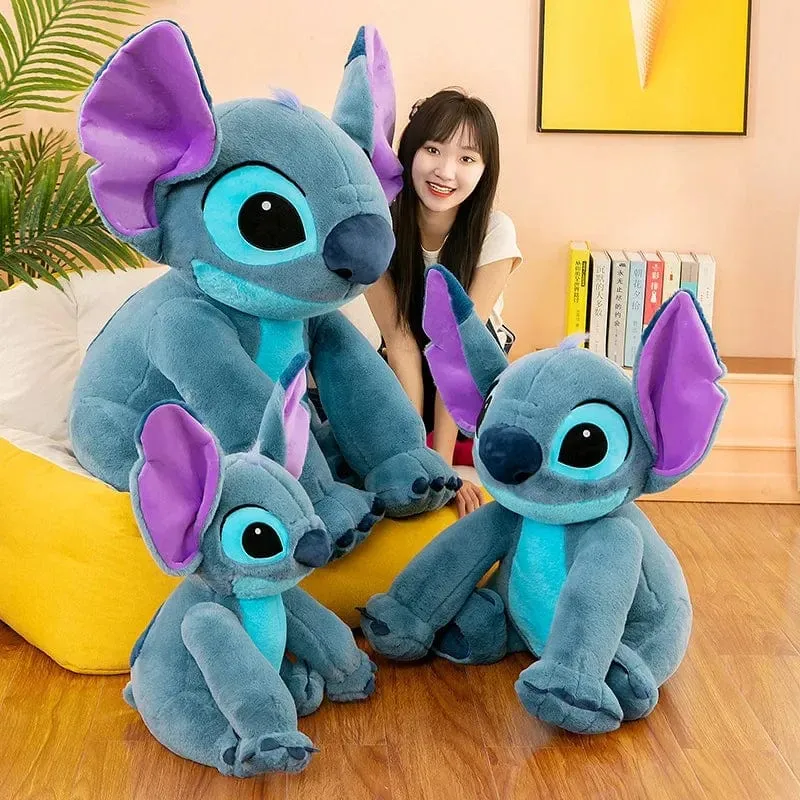 Disney Stitch Plüsch Spielzeug Puppen Anime Stitch Sitzen Stitch 45/60cm Cartoon Gefüllte Puppe Kinder Tröstendes Kissen Kinder Geschenke