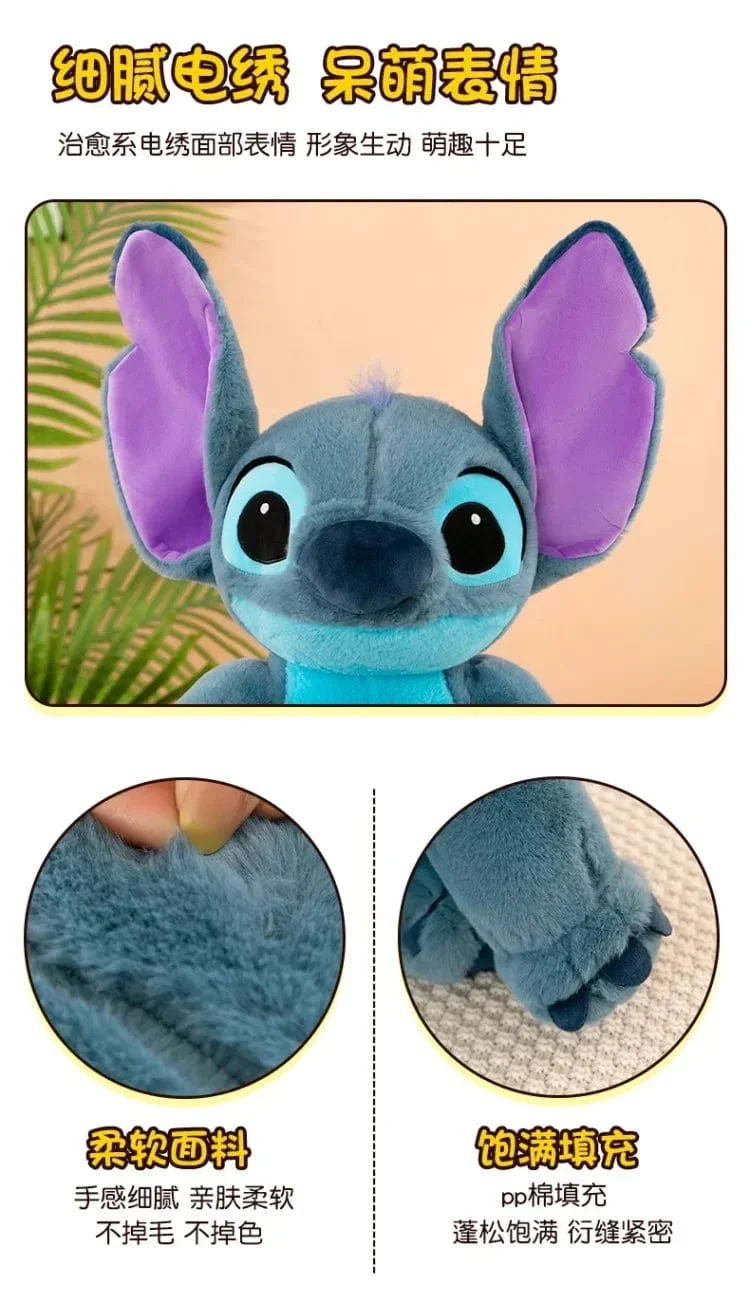 Disney Stitch Plüsch Spielzeug Puppen Anime Stitch Sitzen Stitch 45/60cm Cartoon Gefüllte Puppe Kinder Tröstendes Kissen Kinder Geschenke