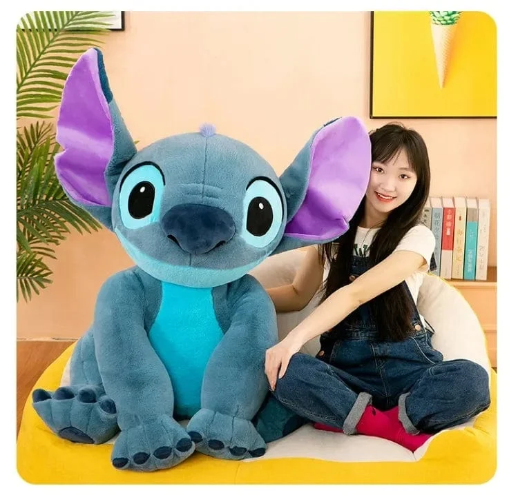 Disney Stitch Plüsch Spielzeug Puppen Anime Stitch Sitzen Stitch 45/60cm Cartoon Gefüllte Puppe Kinder Tröstendes Kissen Kinder Geschenke