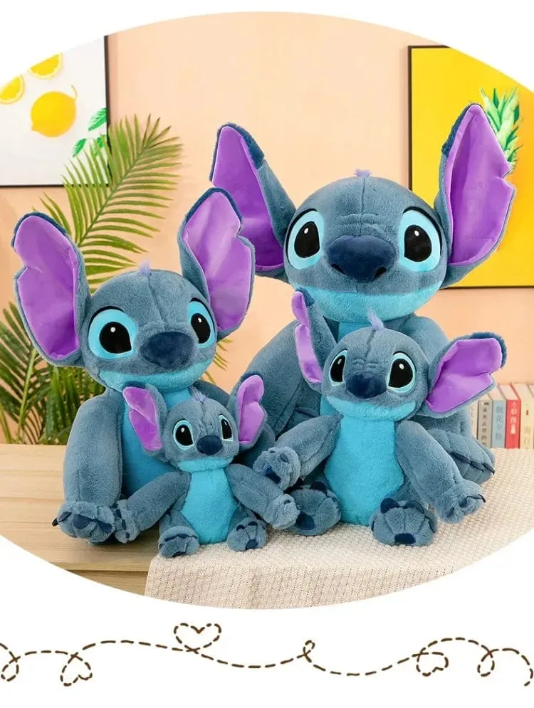Disney Stitch Plüsch Spielzeug Puppen Anime Stitch Sitzen Stitch 45/60cm Cartoon Gefüllte Puppe Kinder Tröstendes Kissen Kinder Geschenke