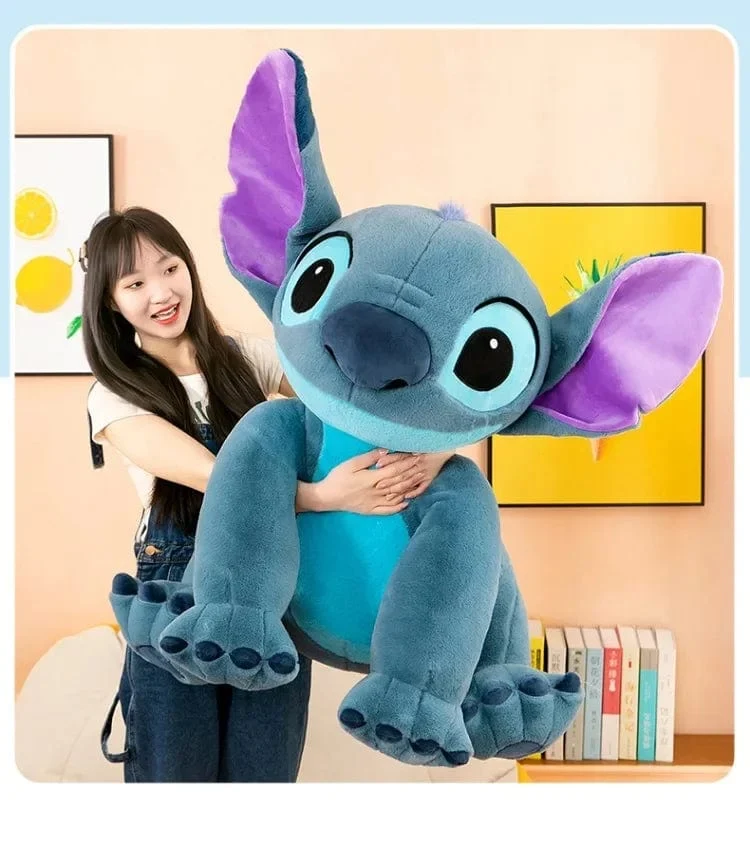 Disney Stitch Plüsch Spielzeug Puppen Anime Stitch Sitzen Stitch 45/60cm Cartoon Gefüllte Puppe Kinder Tröstendes Kissen Kinder Geschenke