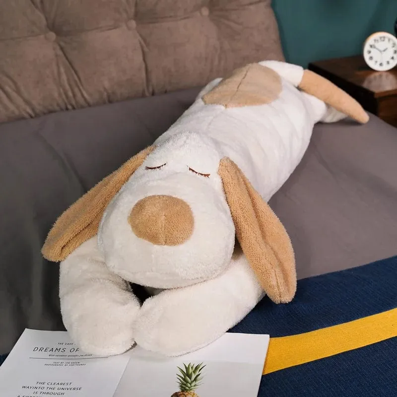 150 cm riesiges, schönes, weiches Hundeplüschkissen aus Daunenbaumwolle, Puppe, ausgestopftes Haustier, Puppe, Baby, langes Schlafkissen, Begleitgeschenk für die Freundin