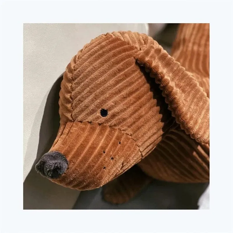 50~110 cm Dackel-Hundeform-Plüschkissen, lebensechtes, gefülltes Wurfkissen für Sofa, Stuhl, Heimdekoration, langes Hundekissen, Geschenk
