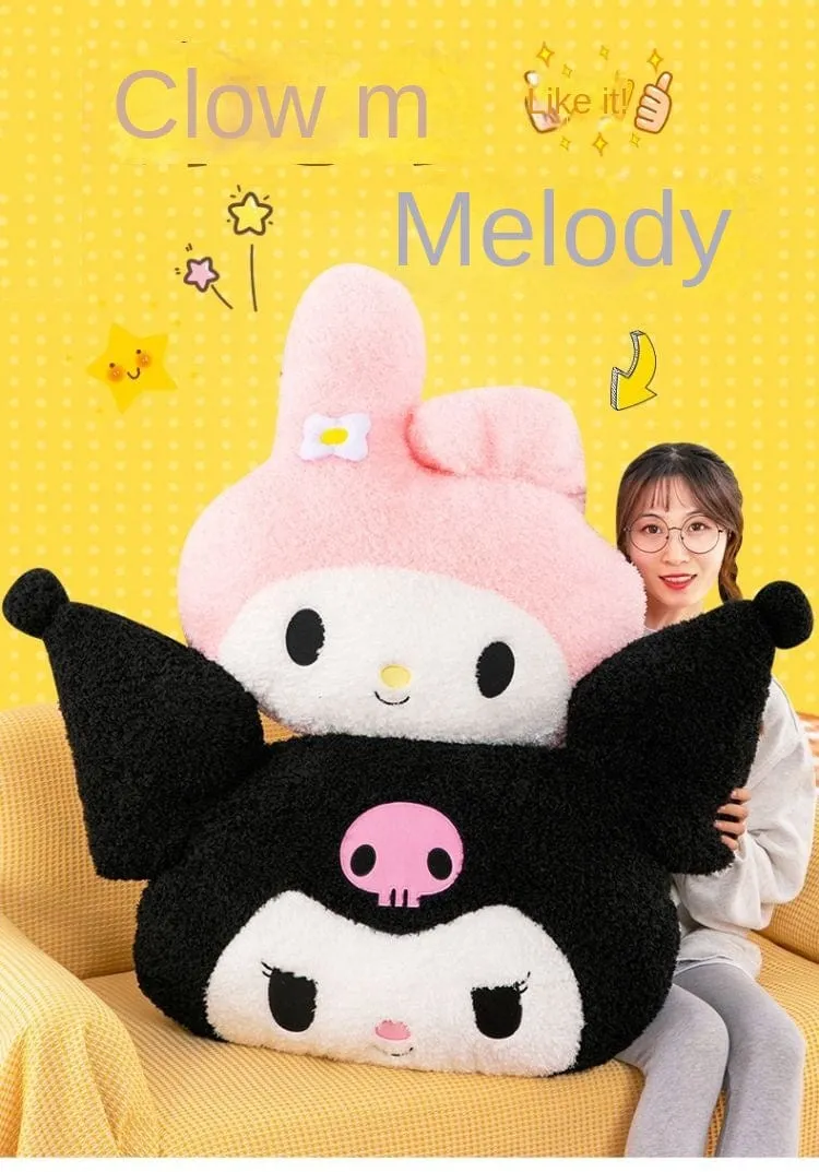 Übergroßes Kuromi Melody Sanrio Plüschtier, superweiches Plüschkissen, Kwaii Plüschtier, Kindergeburtstagsgeschenke