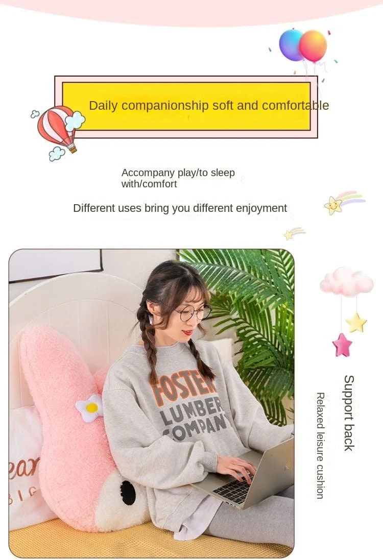 Übergroßes Kuromi Melody Sanrio Plüschtier, superweiches Plüschkissen, Kwaii Plüschtier, Kindergeburtstagsgeschenke