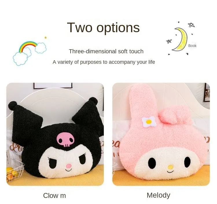 Übergroßes Kuromi Melody Sanrio Plüschtier, superweiches Plüschkissen, Kwaii Plüschtier, Kindergeburtstagsgeschenke