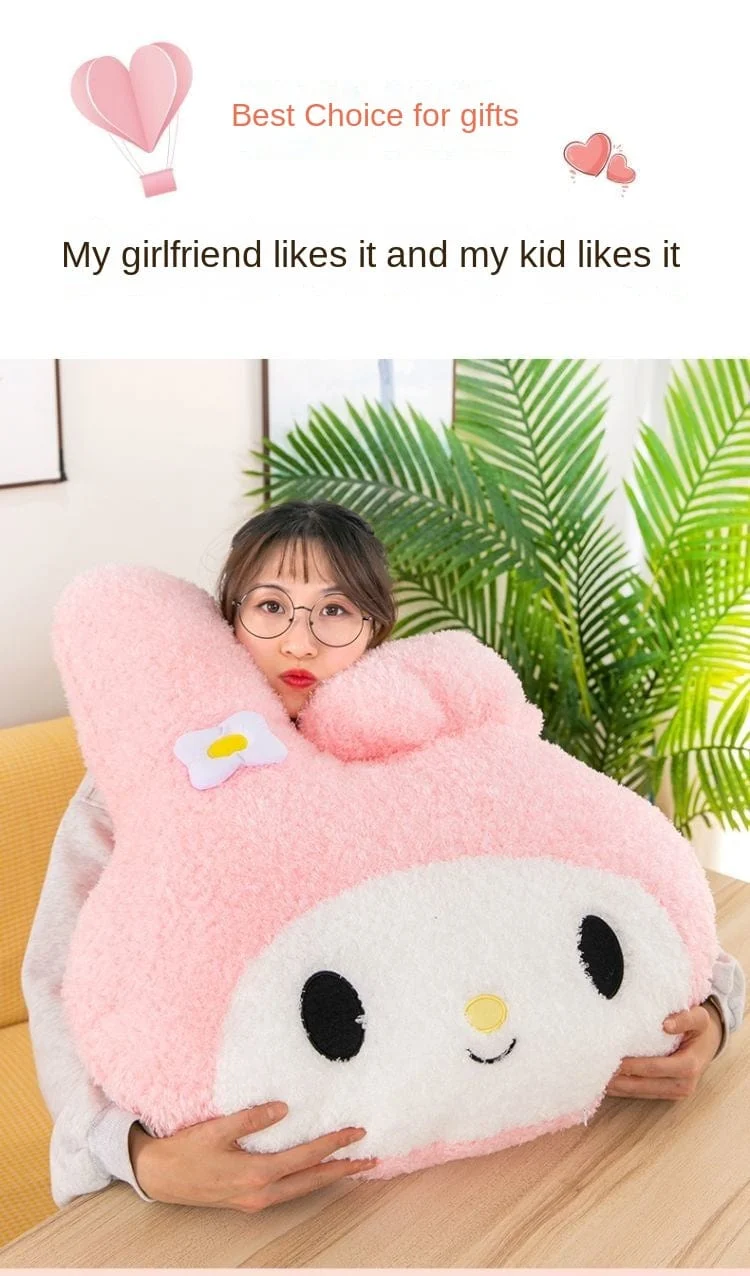 Übergroßes Kuromi Melody Sanrio Plüschtier, superweiches Plüschkissen, Kwaii Plüschtier, Kindergeburtstagsgeschenke