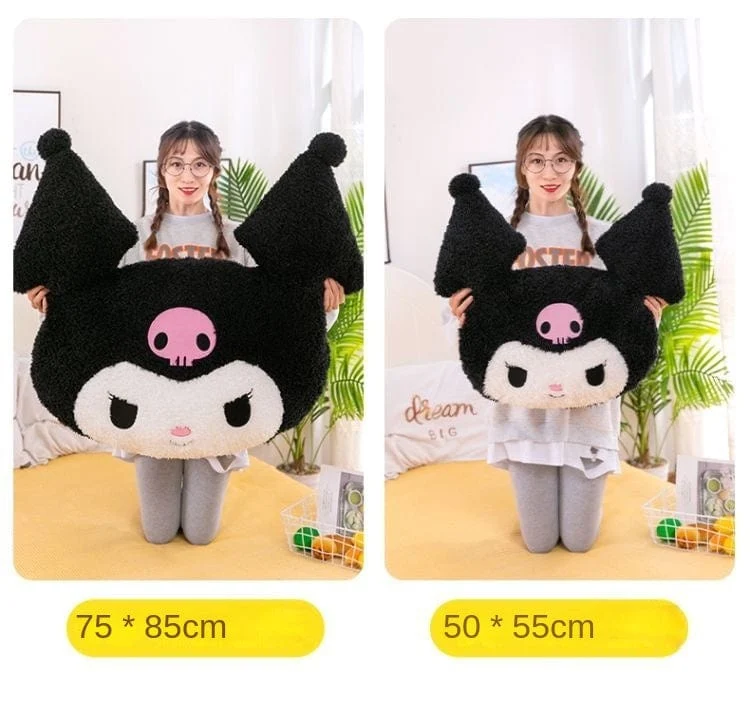 Übergroßes Kuromi Melody Sanrio Plüschtier, superweiches Plüschkissen, Kwaii Plüschtier, Kindergeburtstagsgeschenke