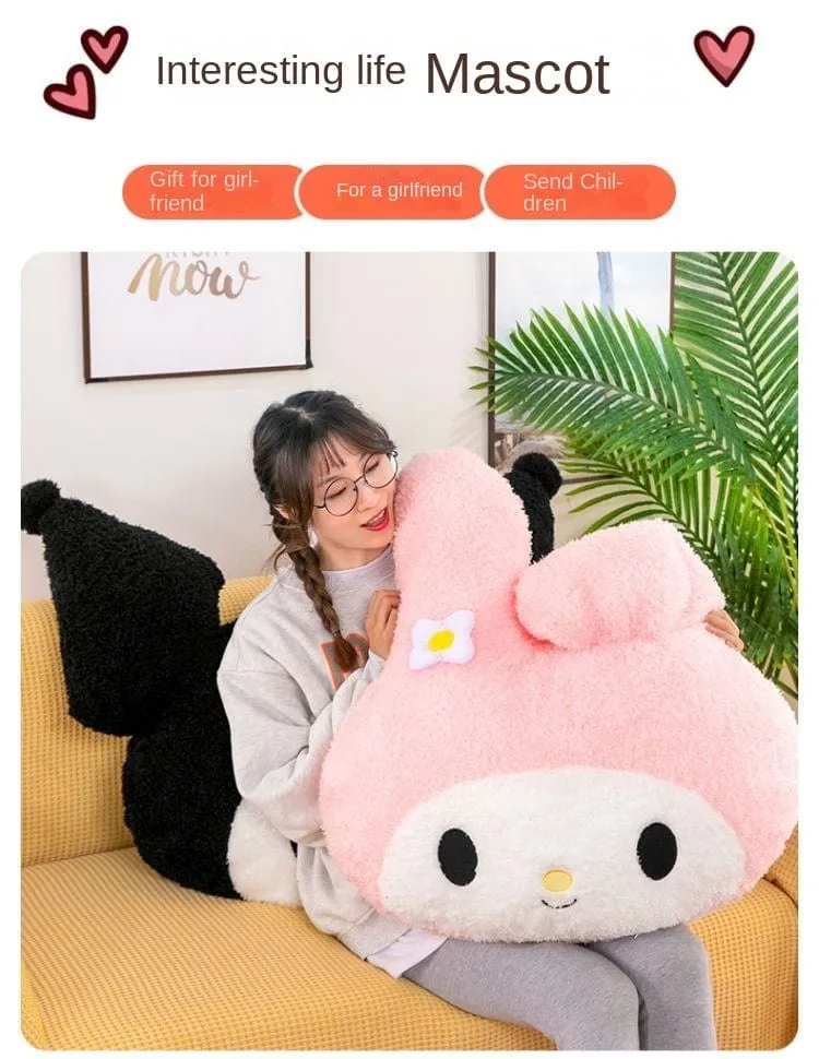 Übergroßes Kuromi Melody Sanrio Plüschtier, superweiches Plüschkissen, Kwaii Plüschtier, Kindergeburtstagsgeschenke