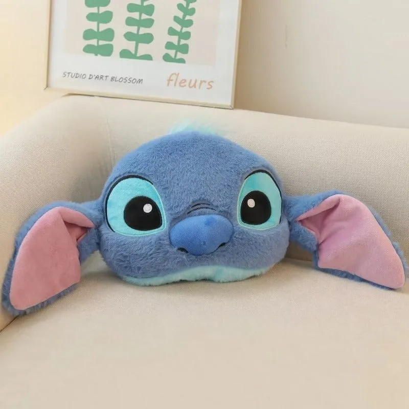 Disney Stitch Auto Sicherheitsgurtbezug Nackenkissen Cartoon Anime Kopfstütze Nackenstütze Universal Auto Plüsch Niedliche Innenausstattung