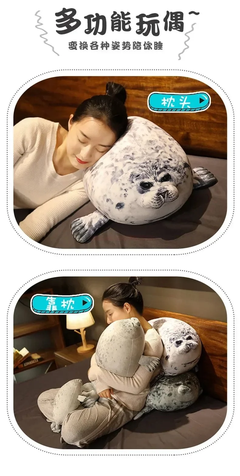 Fettes Plüsch-Foca-Gorda-Robbenspielzeug, Kuscheltier, Foca-Guatona-Peluche, weiche Puppe, Schlafkissen, süße Seelöwenpuppe, Weihnachtsgeschenk