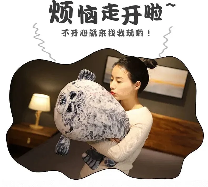 Fettes Plüsch-Foca-Gorda-Robbenspielzeug, Kuscheltier, Foca-Guatona-Peluche, weiche Puppe, Schlafkissen, süße Seelöwenpuppe, Weihnachtsgeschenk