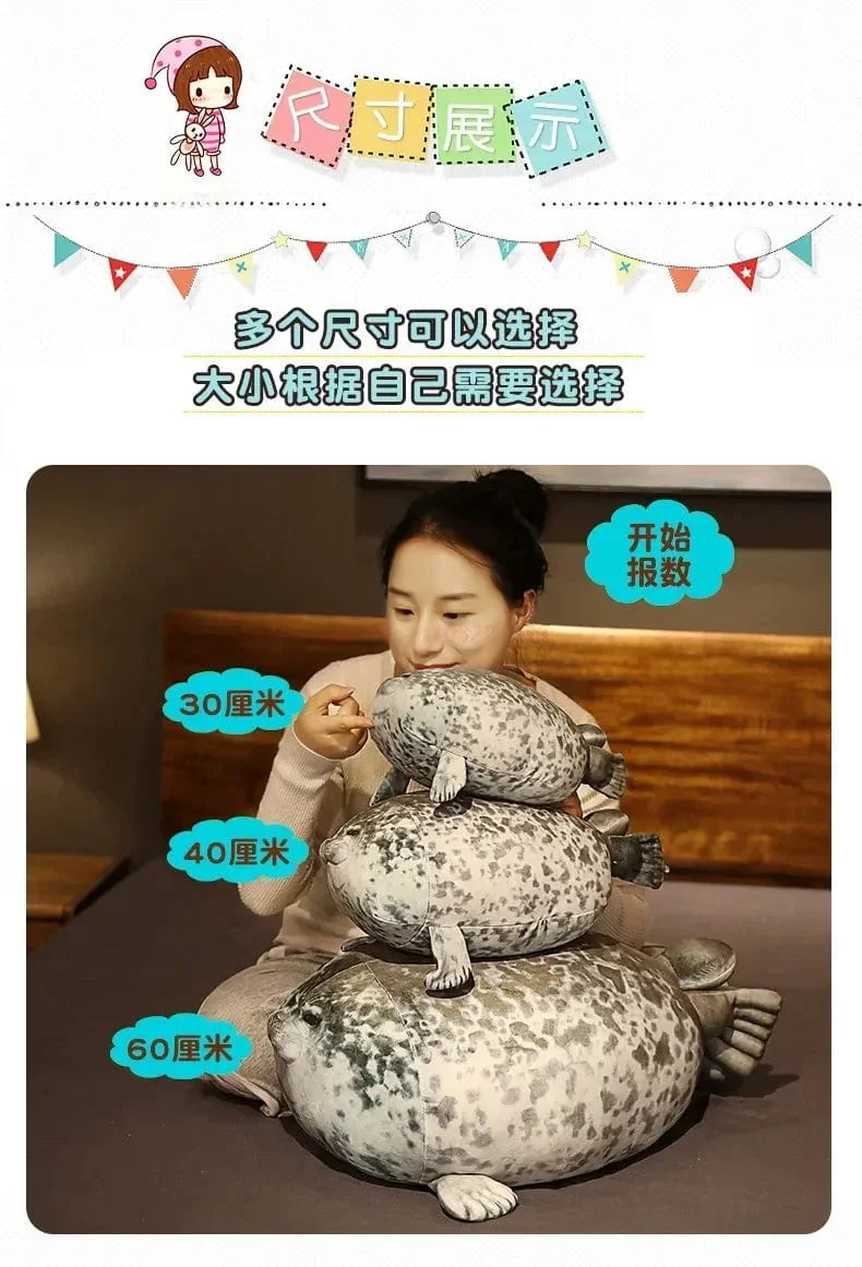 Fettes Plüsch-Foca-Gorda-Robbenspielzeug, Kuscheltier, Foca-Guatona-Peluche, weiche Puppe, Schlafkissen, süße Seelöwenpuppe, Weihnachtsgeschenk