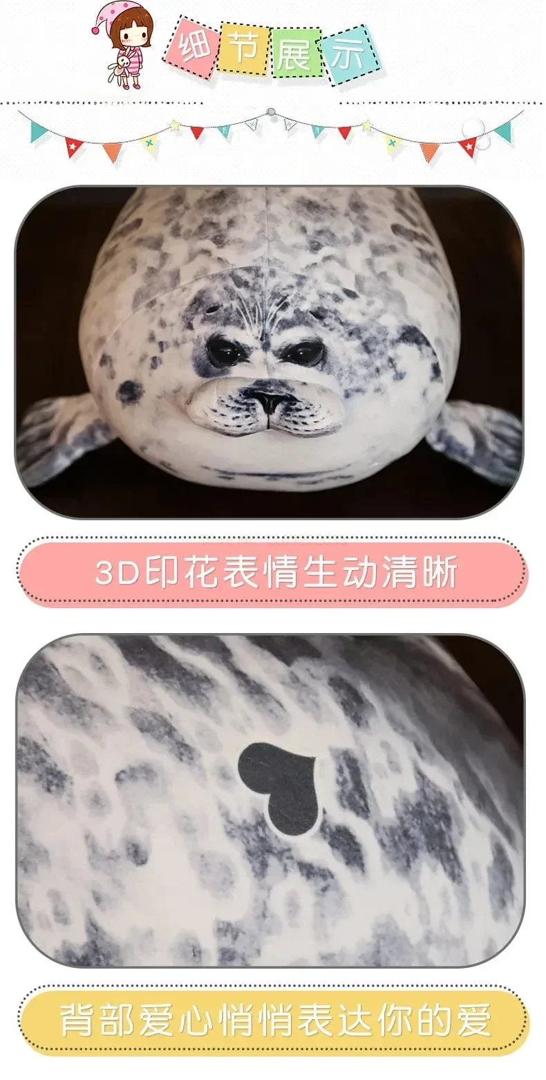 Fettes Plüsch-Foca-Gorda-Robbenspielzeug, Kuscheltier, Foca-Guatona-Peluche, weiche Puppe, Schlafkissen, süße Seelöwenpuppe, Weihnachtsgeschenk
