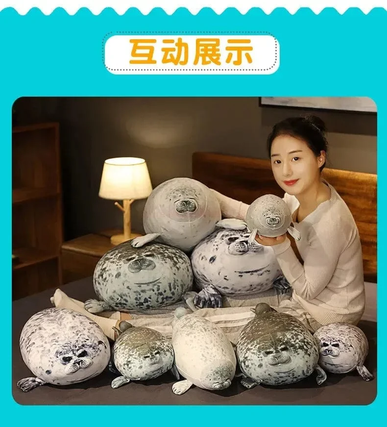 Fettes Plüsch-Foca-Gorda-Robbenspielzeug, Kuscheltier, Foca-Guatona-Peluche, weiche Puppe, Schlafkissen, süße Seelöwenpuppe, Weihnachtsgeschenk