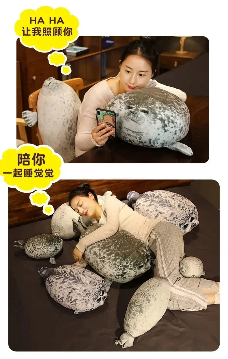 Fettes Plüsch-Foca-Gorda-Robbenspielzeug, Kuscheltier, Foca-Guatona-Peluche, weiche Puppe, Schlafkissen, süße Seelöwenpuppe, Weihnachtsgeschenk