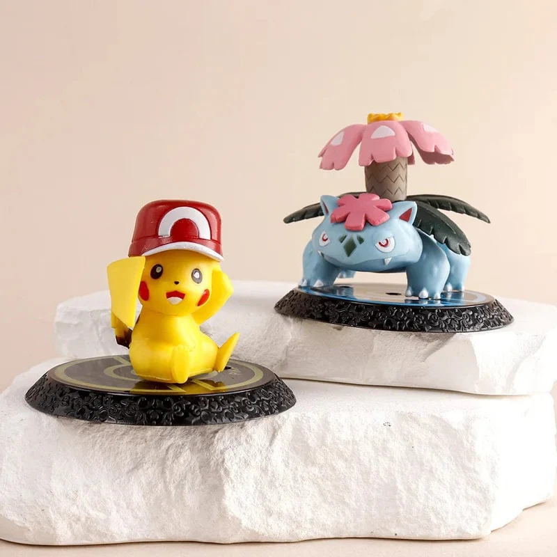 Pokemon 6 Teile/satz Anime Figur Pikachu 6-7cm Figur Charizard Blastoise Squirtle Bulbasaur Actionfiguren Modell Spielzeug Geschenke
