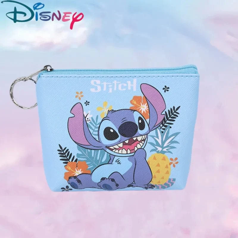 Neu Disney Stich Geldbörse Cartoon Anime Pu Schlüssel Fall Münze Lagerung Tasche Kinder Brieftasche Mini Kupplung Christmare Geschenke für Kinder