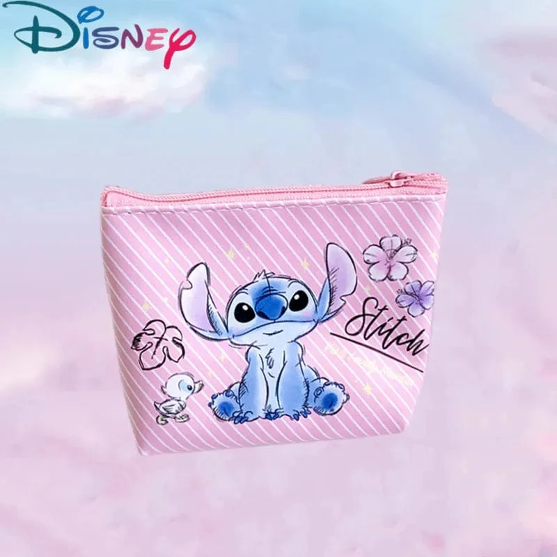 Neu Disney Stich Geldbörse Cartoon Anime Pu Schlüssel Fall Münze Lagerung Tasche Kinder Brieftasche Mini Kupplung Christmare Geschenke für Kinder
