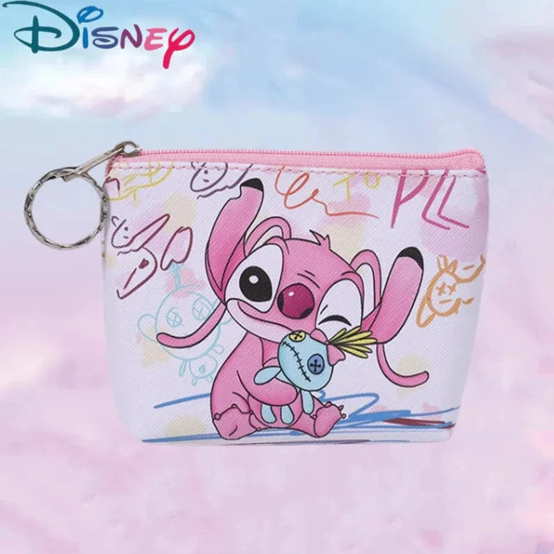 Neu Disney Stich Geldbörse Cartoon Anime Pu Schlüssel Fall Münze Lagerung Tasche Kinder Brieftasche Mini Kupplung Christmare Geschenke für Kinder
