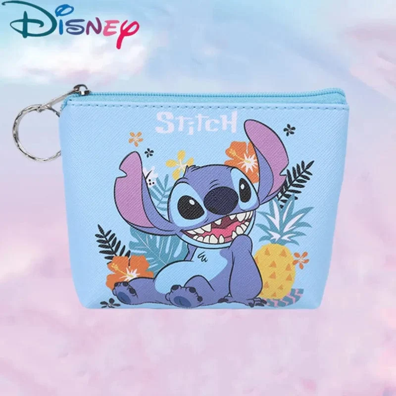 Neu Disney Stich Geldbörse Cartoon Anime Pu Schlüssel Fall Münze Lagerung Tasche Kinder Brieftasche Mini Kupplung Christmare Geschenke für Kinder