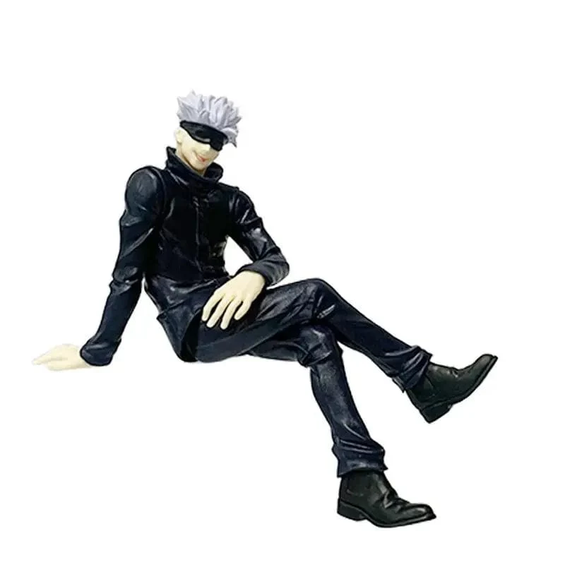 Jujutsu Kaisen 11cm 14cm Sitzende Satoru Gojo Figur mit Stuhl Pausenzeit Sammlung Modell Anime Dekoration Spielzeug Geschenke