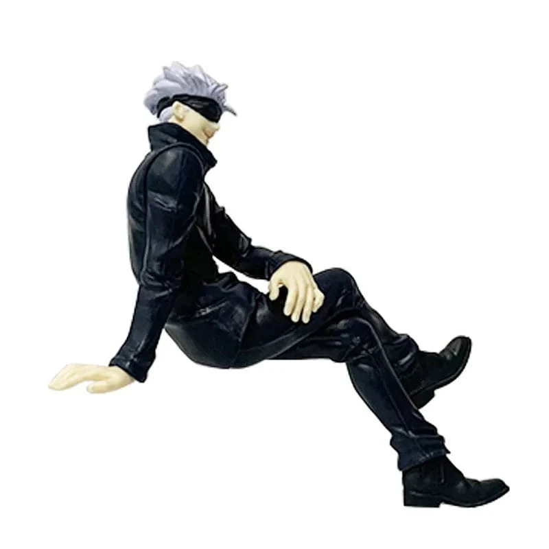 Jujutsu Kaisen 11cm 14cm Sitzende Satoru Gojo Figur mit Stuhl Pausenzeit Sammlung Modell Anime Dekoration Spielzeug Geschenke