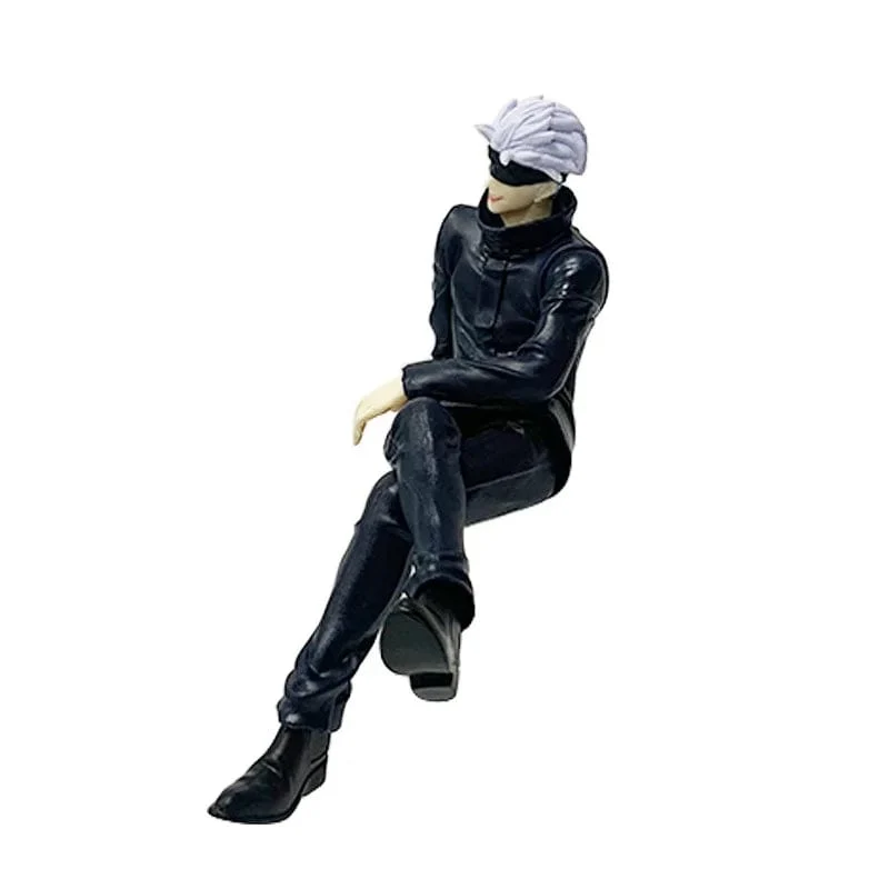 Jujutsu Kaisen 11cm 14cm Sitzende Satoru Gojo Figur mit Stuhl Pausenzeit Sammlung Modell Anime Dekoration Spielzeug Geschenke