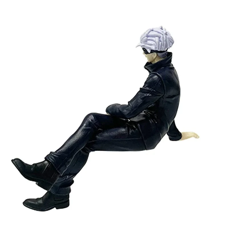 Jujutsu Kaisen 11cm 14cm Sitzende Satoru Gojo Figur mit Stuhl Pausenzeit Sammlung Modell Anime Dekoration Spielzeug Geschenke