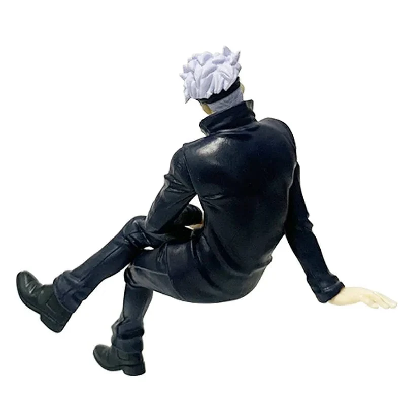 Jujutsu Kaisen 11cm 14cm Sitzende Satoru Gojo Figur mit Stuhl Pausenzeit Sammlung Modell Anime Dekoration Spielzeug Geschenke