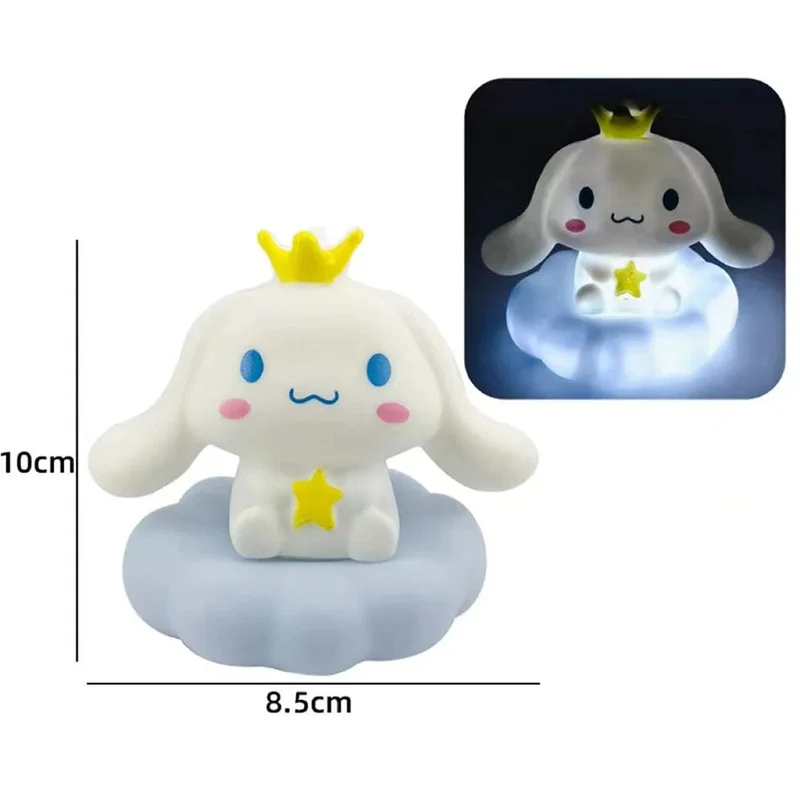 Neues Sanrios-Nachtlicht im japanischen Stil, Emaille-Wolke, Cartoon Kuromi Cinnamoroll Pochacco, kleines Tischlicht, leuchtende Dekoration