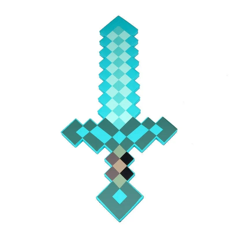 Schaumstoffspielzeug-Schwert Minecraft, Rollenspiel-Zubehörserie in Kindergröße, geeignet für Videospielfans und höher zum Sammeln von Geschenken