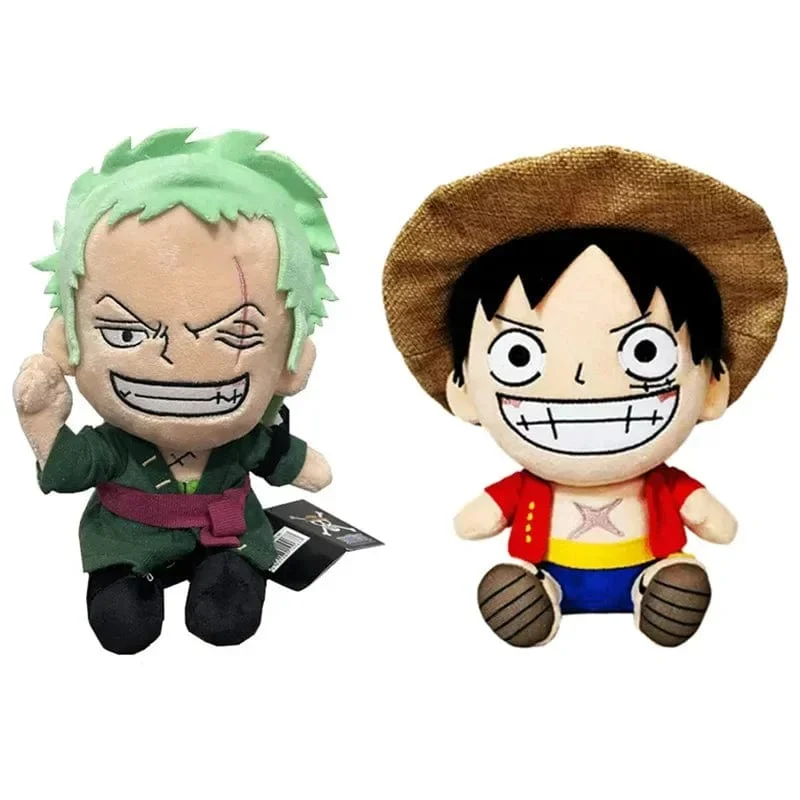 2024 HoT 25 cm One Piece Anime Figur Zoro Luffy Chopper Plüschtiere Niedliche Cartoon-Plüschtiere Gefüllte Puppen Anhänger Kinder Weihnachtsgeschenke
