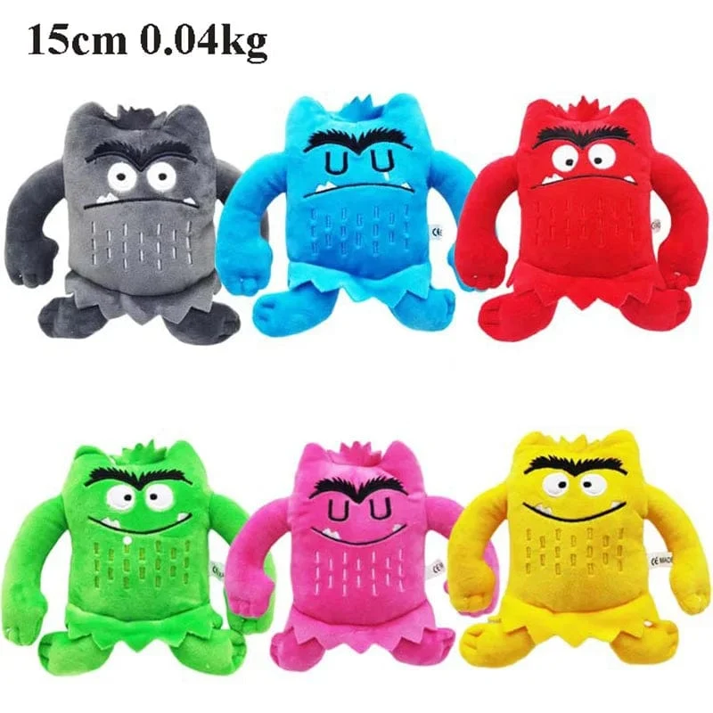 6 Farben Das Farbmonster Plüschtier Tier Weiche Angefüllte Puppen Für Kinder