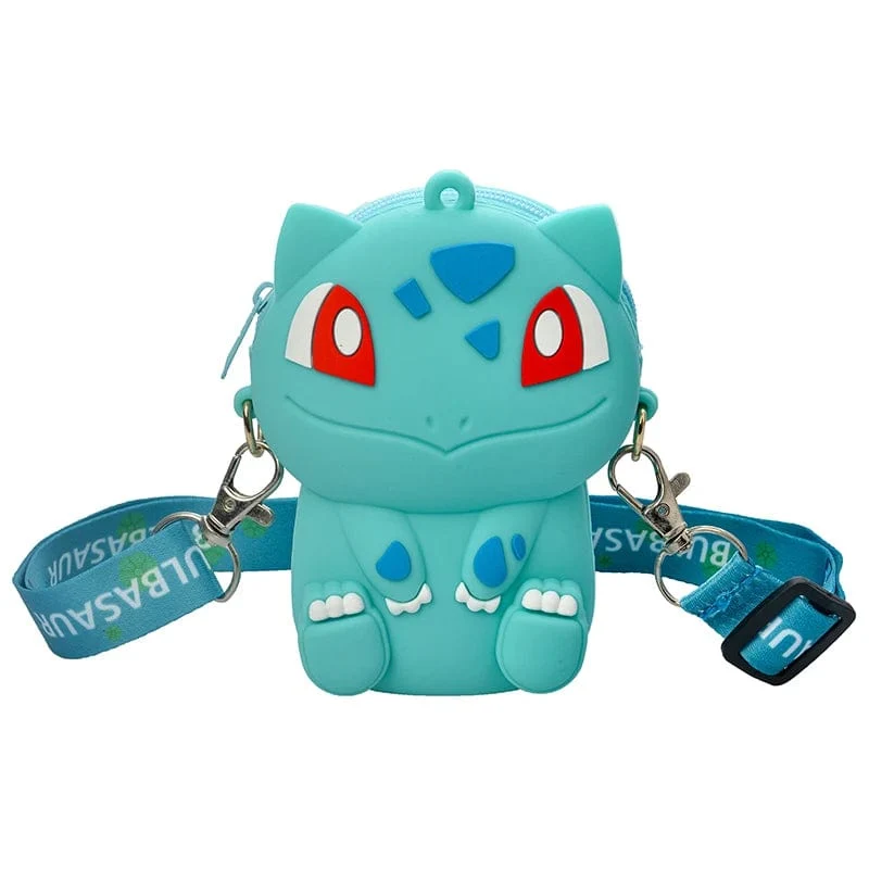 Pokemon Geldbörse Pikachu Anime Figuren Cartoon Modell Silikon Brieftasche Kawaii Persönlichkeit Mode Schulter Tasche Kinder Spielzeug Geschenke