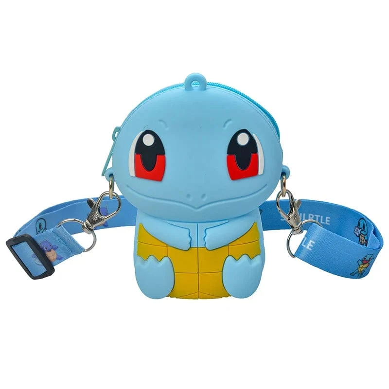 Pokemon Geldbörse Pikachu Anime Figuren Cartoon Modell Silikon Brieftasche Kawaii Persönlichkeit Mode Schulter Tasche Kinder Spielzeug Geschenke