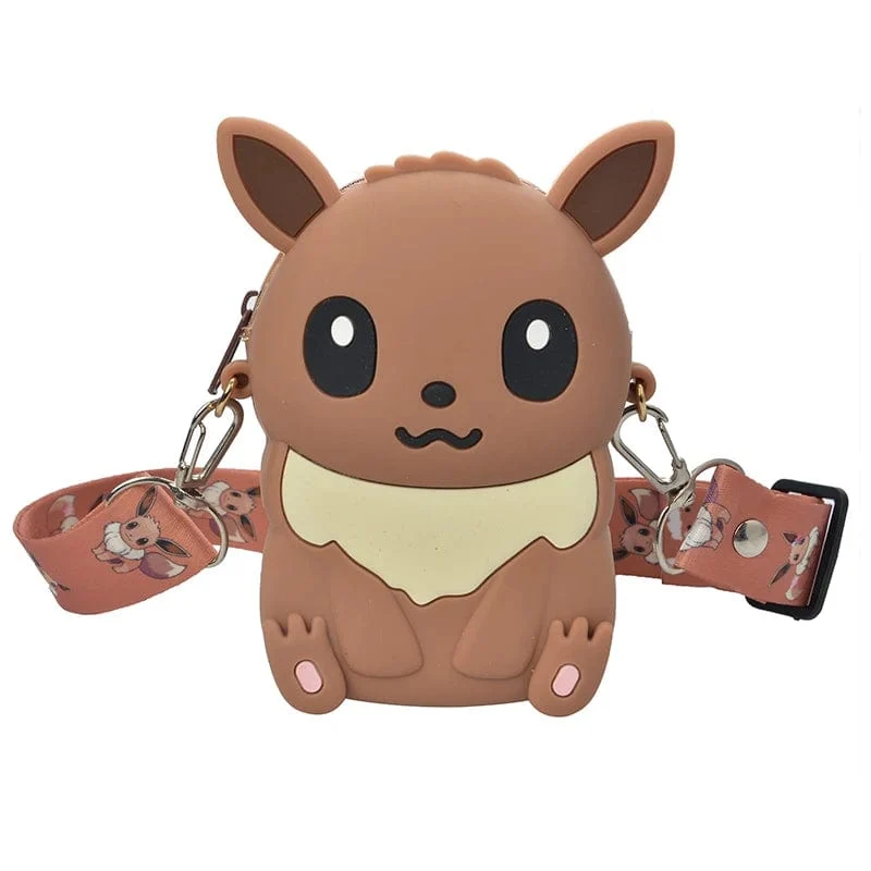 Pokemon Geldbörse Pikachu Anime Figuren Cartoon Modell Silikon Brieftasche Kawaii Persönlichkeit Mode Schulter Tasche Kinder Spielzeug Geschenke
