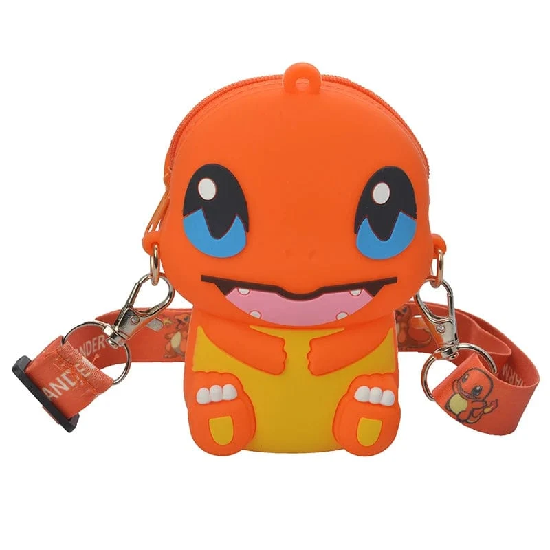 Pokemon Geldbörse Pikachu Anime Figuren Cartoon Modell Silikon Brieftasche Kawaii Persönlichkeit Mode Schulter Tasche Kinder Spielzeug Geschenke