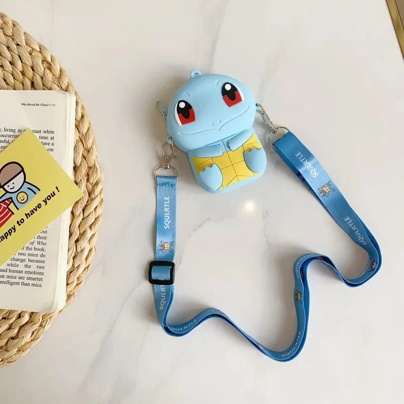 Pokemon Geldbörse Pikachu Anime Figuren Cartoon Modell Silikon Brieftasche Kawaii Persönlichkeit Mode Schulter Tasche Kinder Spielzeug Geschenke