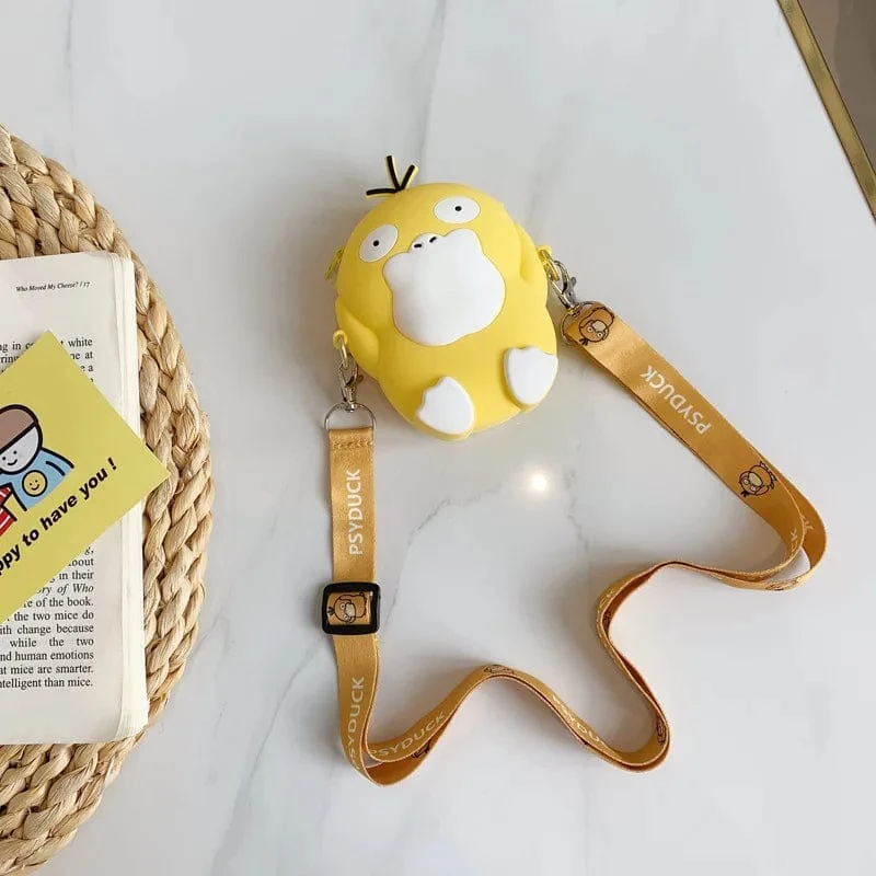 Pokemon Geldbörse Pikachu Anime Figuren Cartoon Modell Silikon Brieftasche Kawaii Persönlichkeit Mode Schulter Tasche Kinder Spielzeug Geschenke