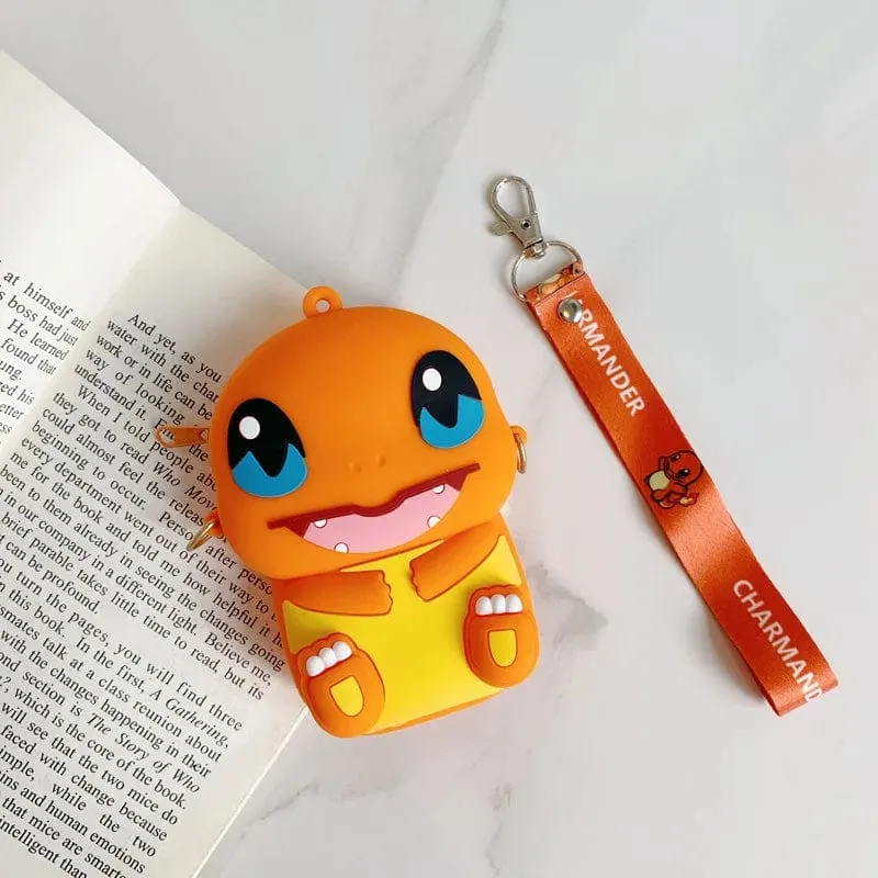 Pokemon Geldbörse Pikachu Anime Figuren Cartoon Modell Silikon Brieftasche Kawaii Persönlichkeit Mode Schulter Tasche Kinder Spielzeug Geschenke