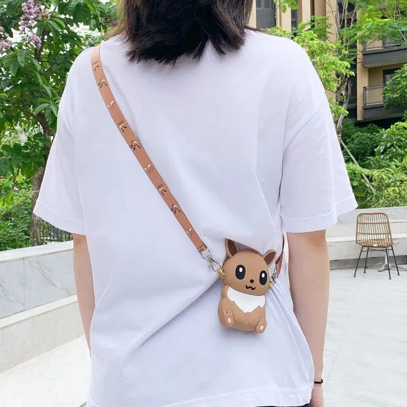 Pokemon Geldbörse Pikachu Anime Figuren Cartoon Modell Silikon Brieftasche Kawaii Persönlichkeit Mode Schulter Tasche Kinder Spielzeug Geschenke