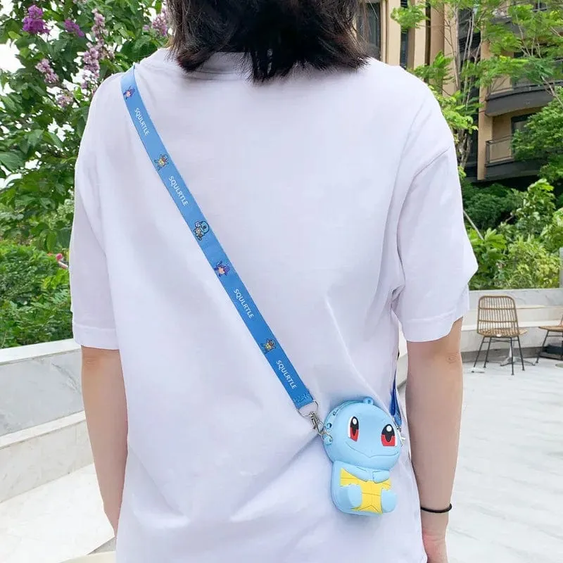 Pokemon Geldbörse Pikachu Anime Figuren Cartoon Modell Silikon Brieftasche Kawaii Persönlichkeit Mode Schulter Tasche Kinder Spielzeug Geschenke