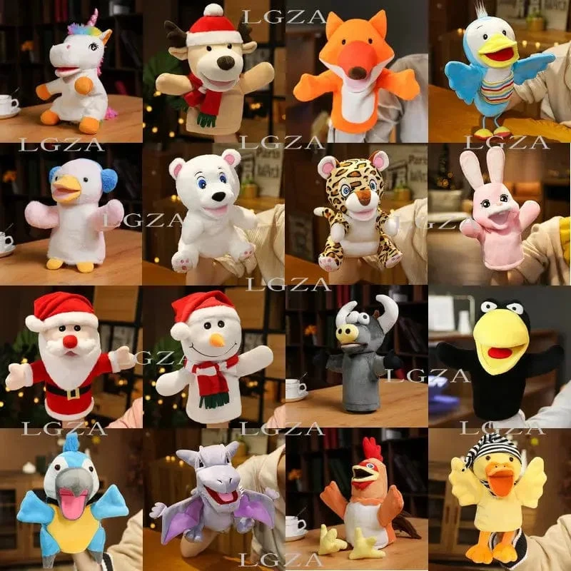 Gefüllte Plüschtiere Spielzeug Handfingerpuppe Kawaii Puppen Pädagogisches Babyspielzeug Lernen & Bildung Affe Tiger Kinder Geschenk