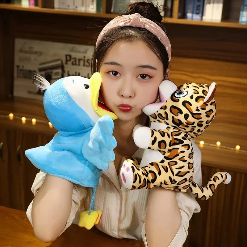 Gefüllte Plüschtiere Spielzeug Handfingerpuppe Kawaii Puppen Pädagogisches Babyspielzeug Lernen & Bildung Affe Tiger Kinder Geschenk
