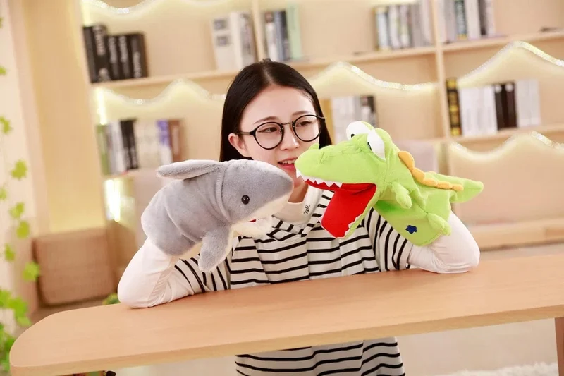 Gefüllte Plüschtiere Spielzeug Handfingerpuppe Kawaii Puppen Pädagogisches Babyspielzeug Lernen & Bildung Affe Tiger Kinder Geschenk